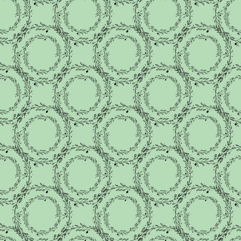 Flower Round Seamless Pattern Design vector
