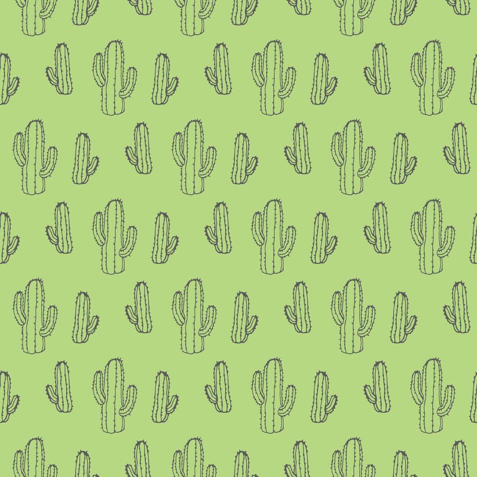 Cactus Seamless Pattern Design vector