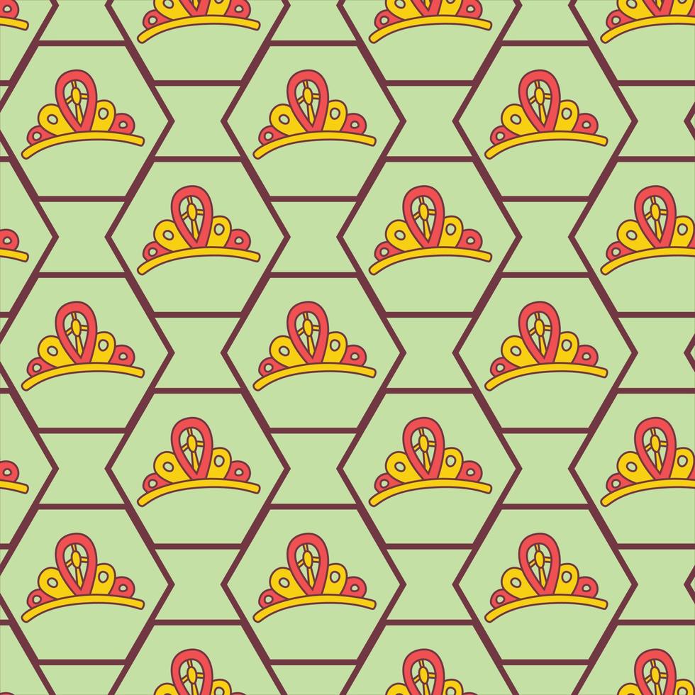 Crown Seamless Pattern Design vector