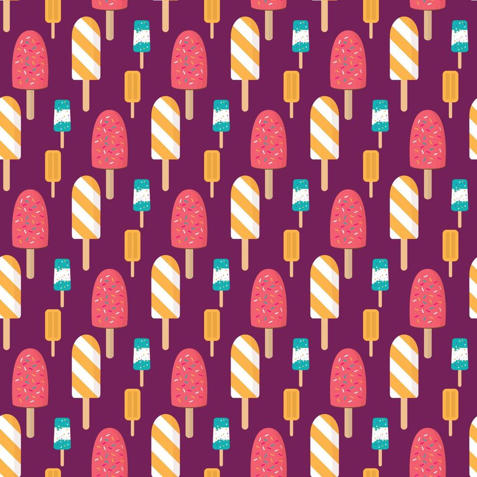 Ice Cream Seamless Pattern Design vector