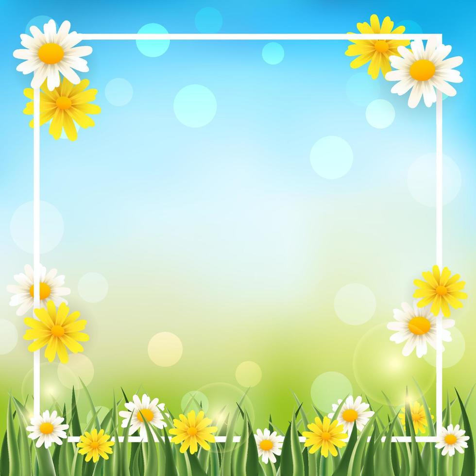 Fondo de flores de primavera vector