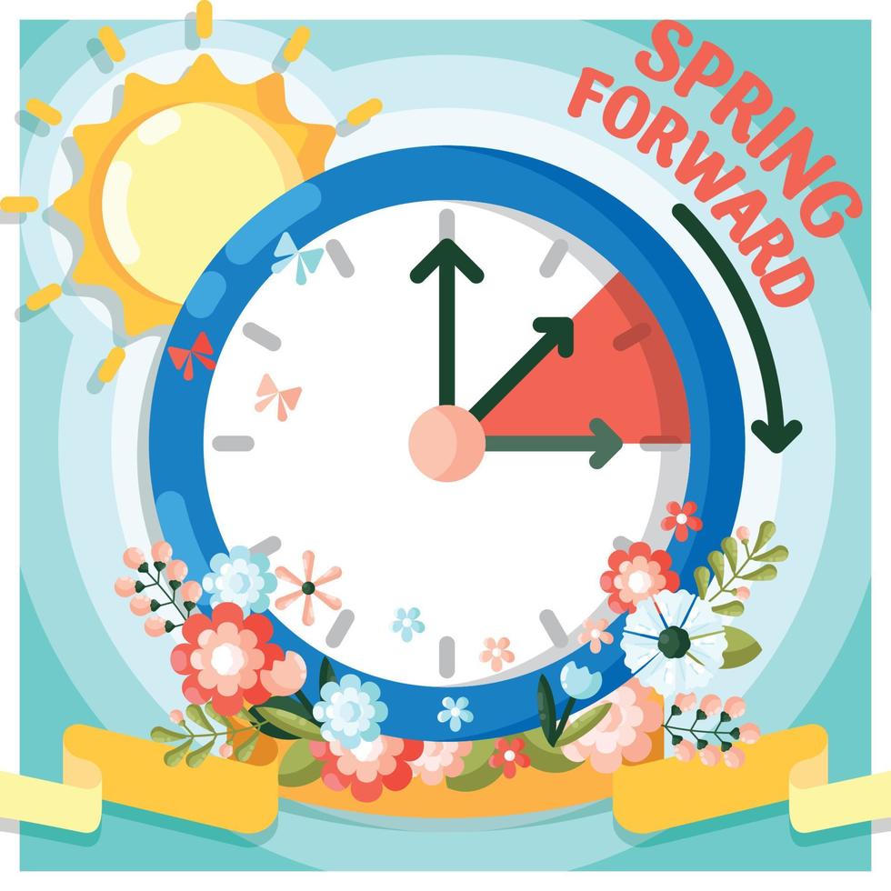 Daylight Saving Time Concept vector