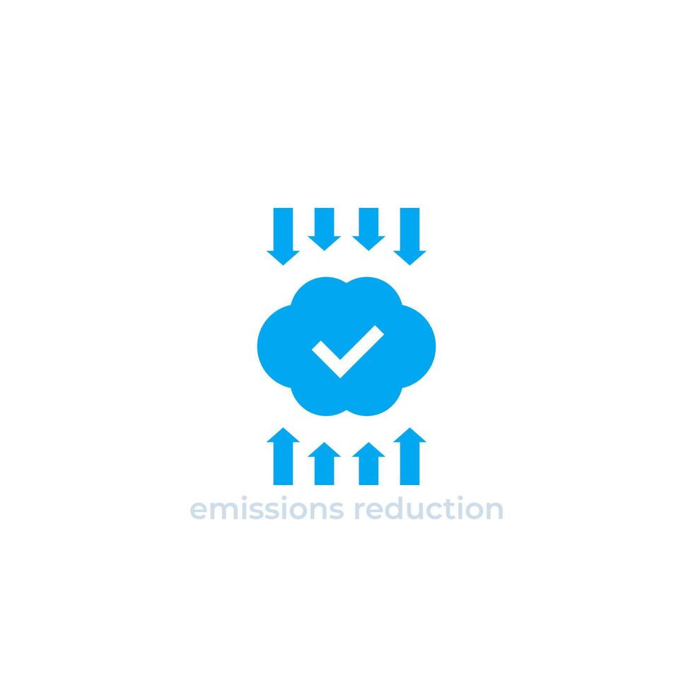 emissions reduction vector icon