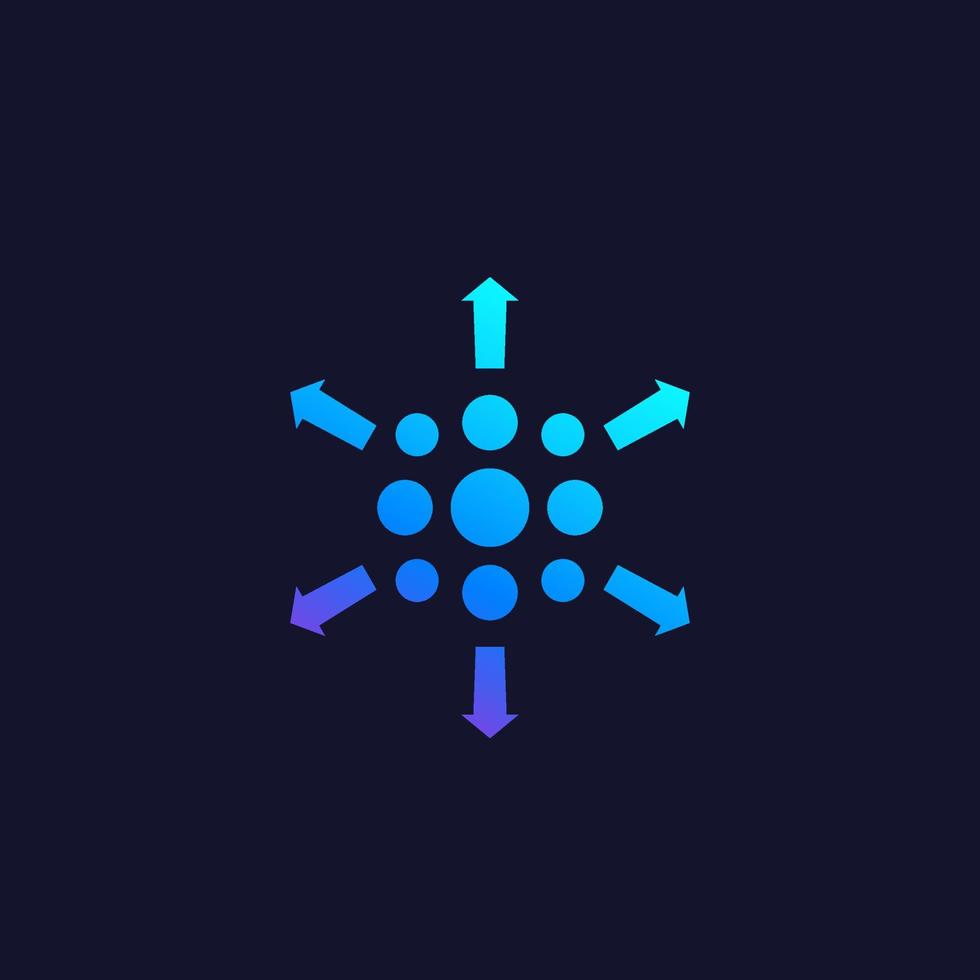 distribution process vector icon