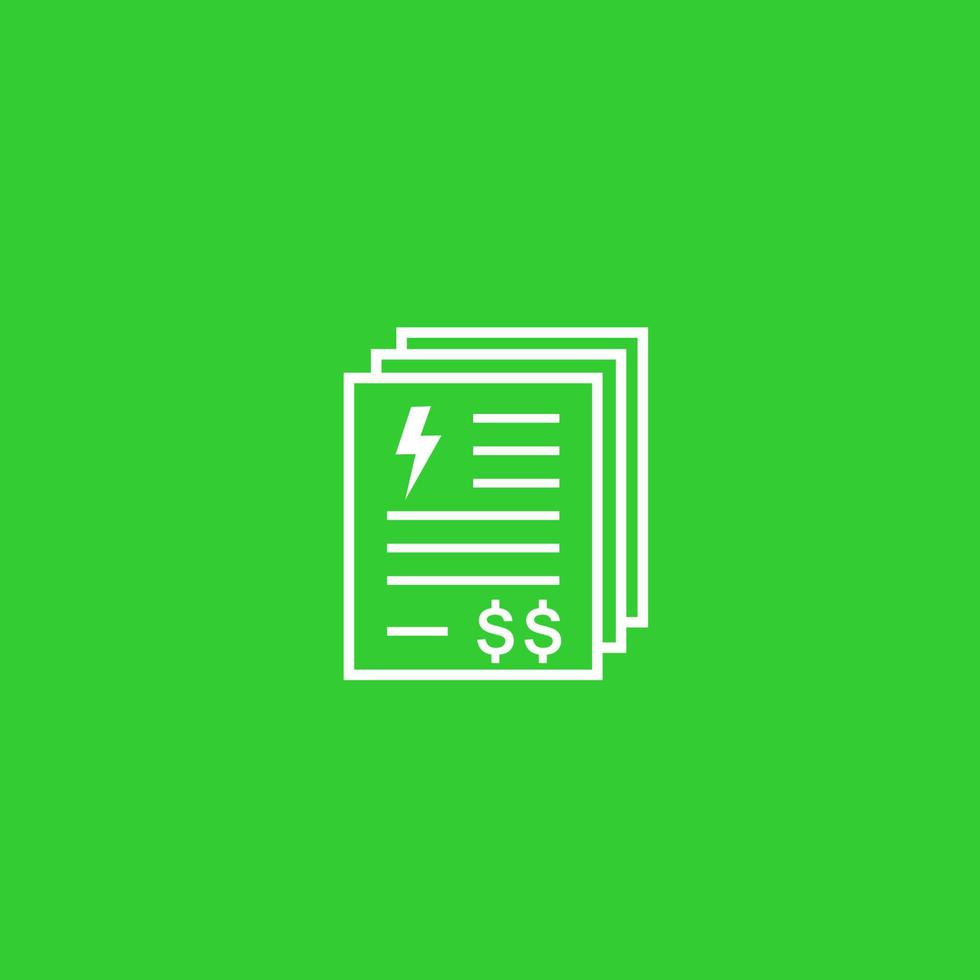 electricity utility bills and payments vector icon