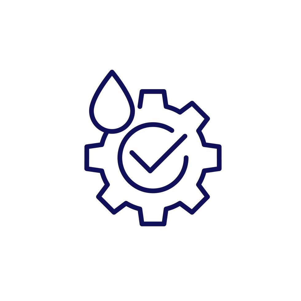 lubricant line icon with a gear vector
