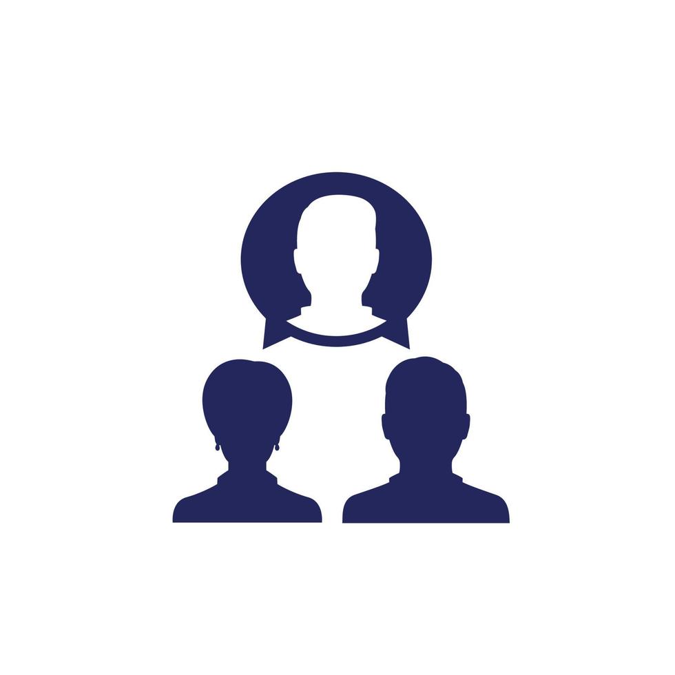 mediator icon with man and woman vector