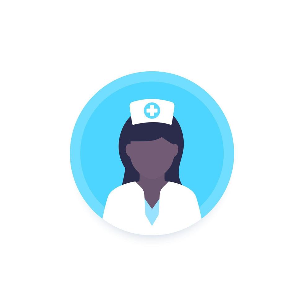 nurse vector icon, medical personnel