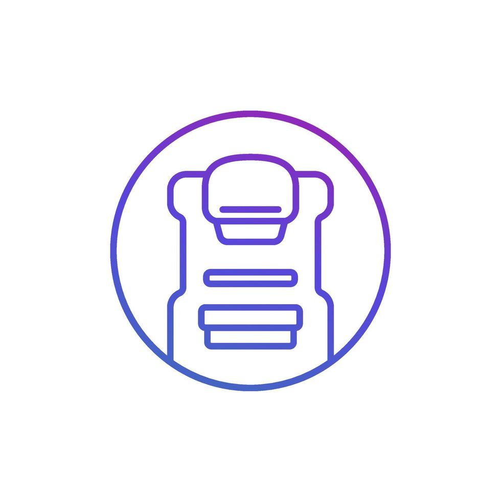 Mammography icon, machine for breast scan, line design vector