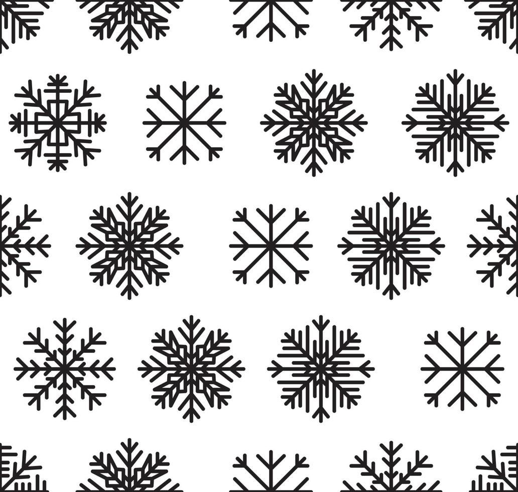copos de nieve de patrones sin fisuras vector