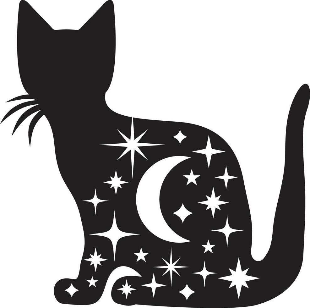 Celestial cat vector