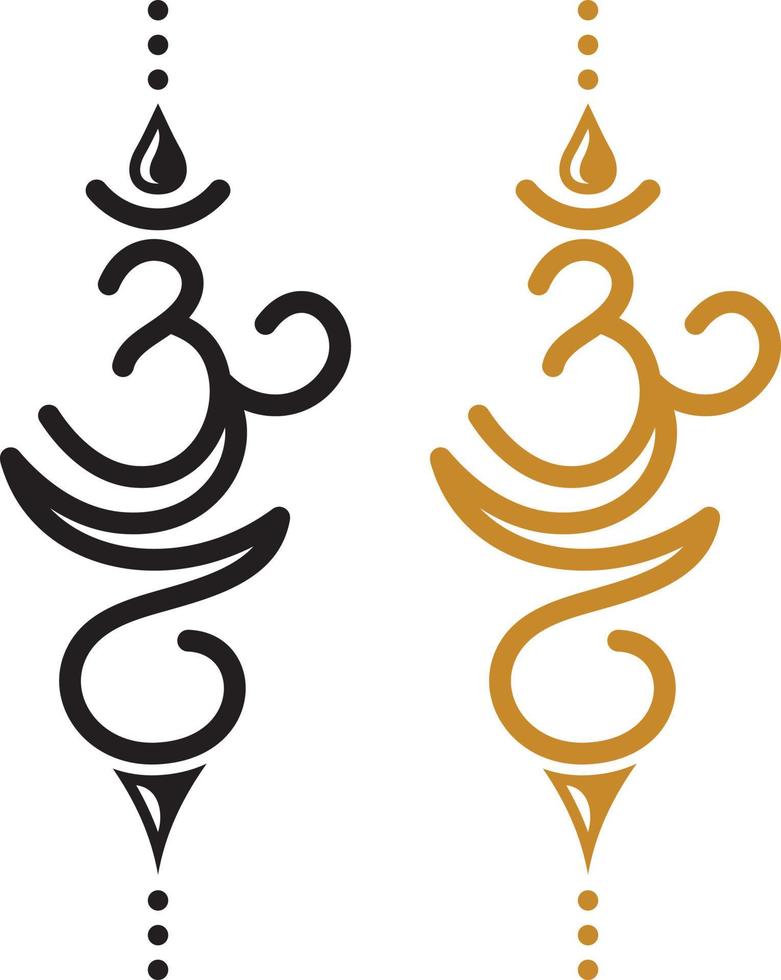 Om breathe symbol vector