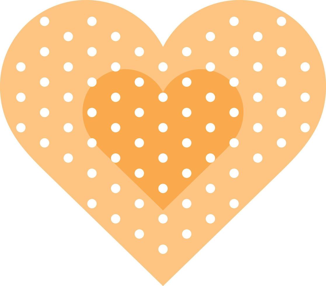 Adhesive Bandage Heart shape vector