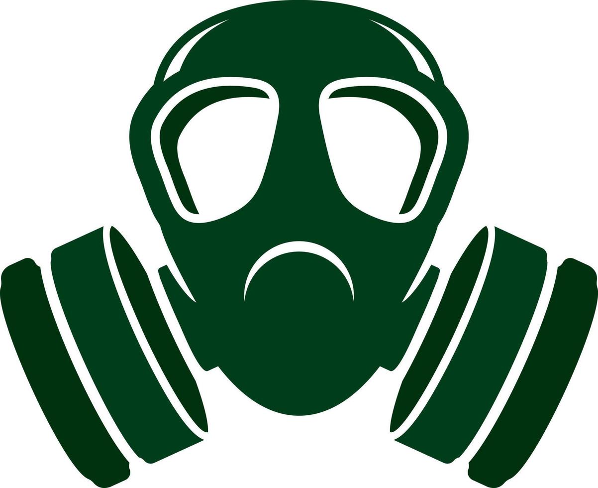 Gas mask icon vector