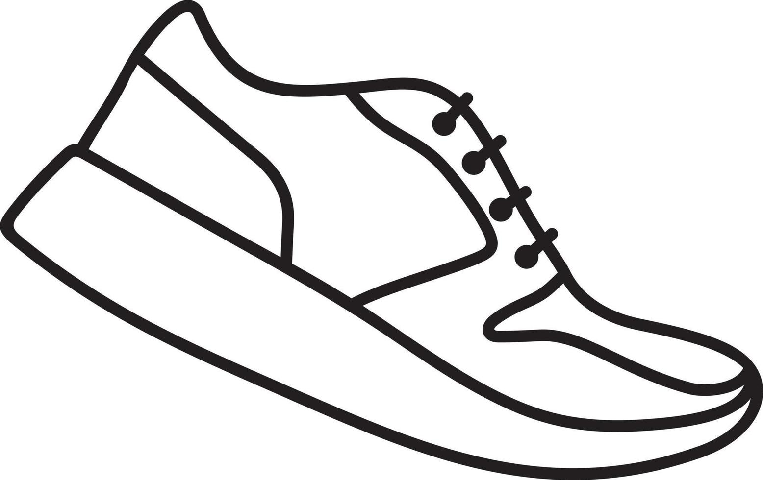 zapatos zapatillas contorno vector