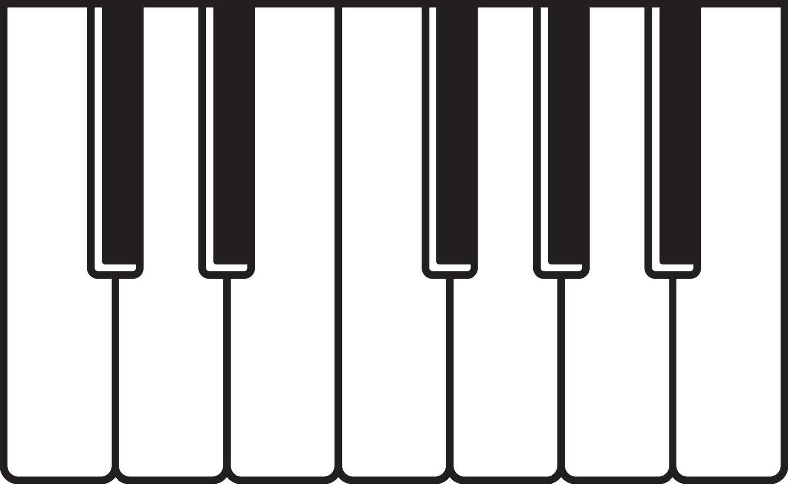 vector de teclas de piano