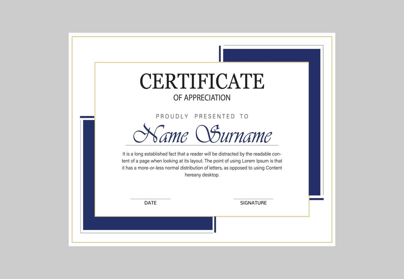 Certificate Design Free Vector