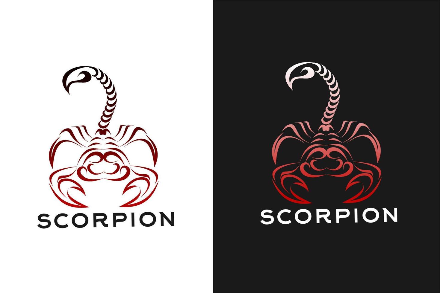 scorpion abstract design element free vector