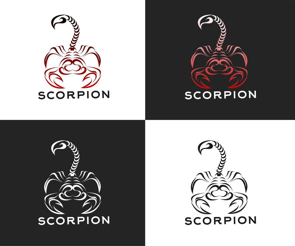 scorpion abstract design element free vector