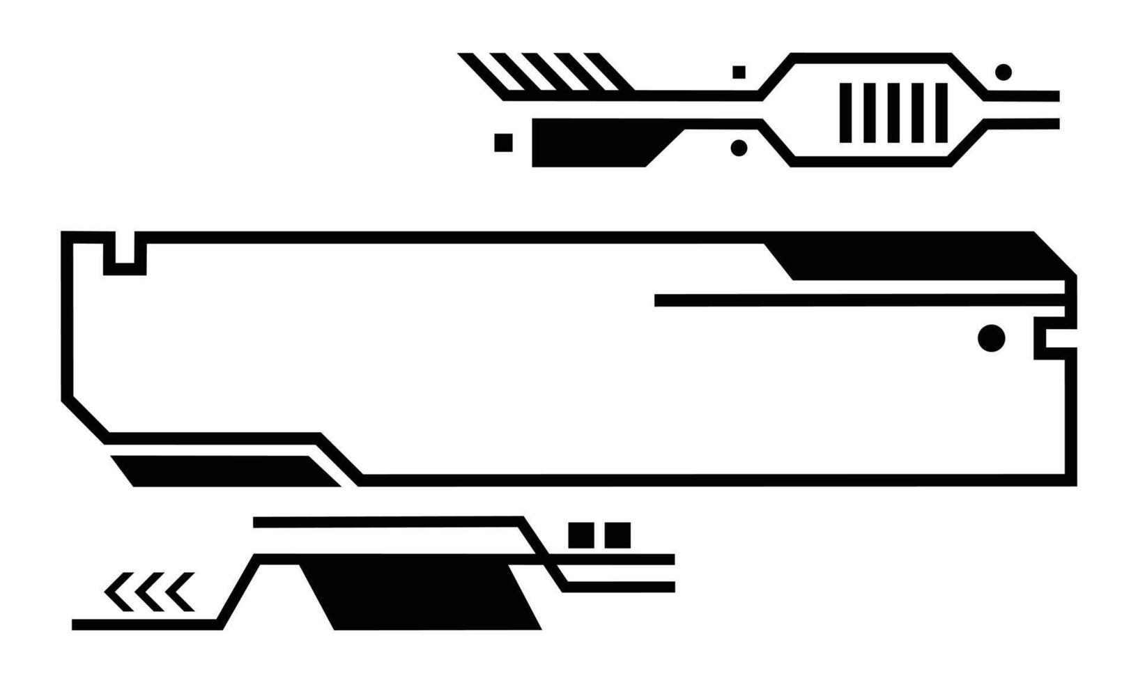 hud gaming illustration for panel game design. futuristic or cyber frame illustration for game interface. copy space illustration in technological science theme. vector