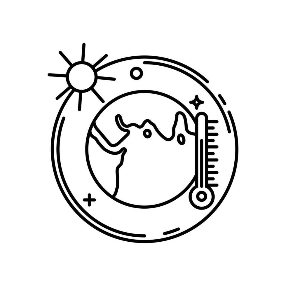 the linear illustration of the living issue. a logo of climate or weather related for website or app interface. pictogram vector for logo, symbol, icon, and any other use.