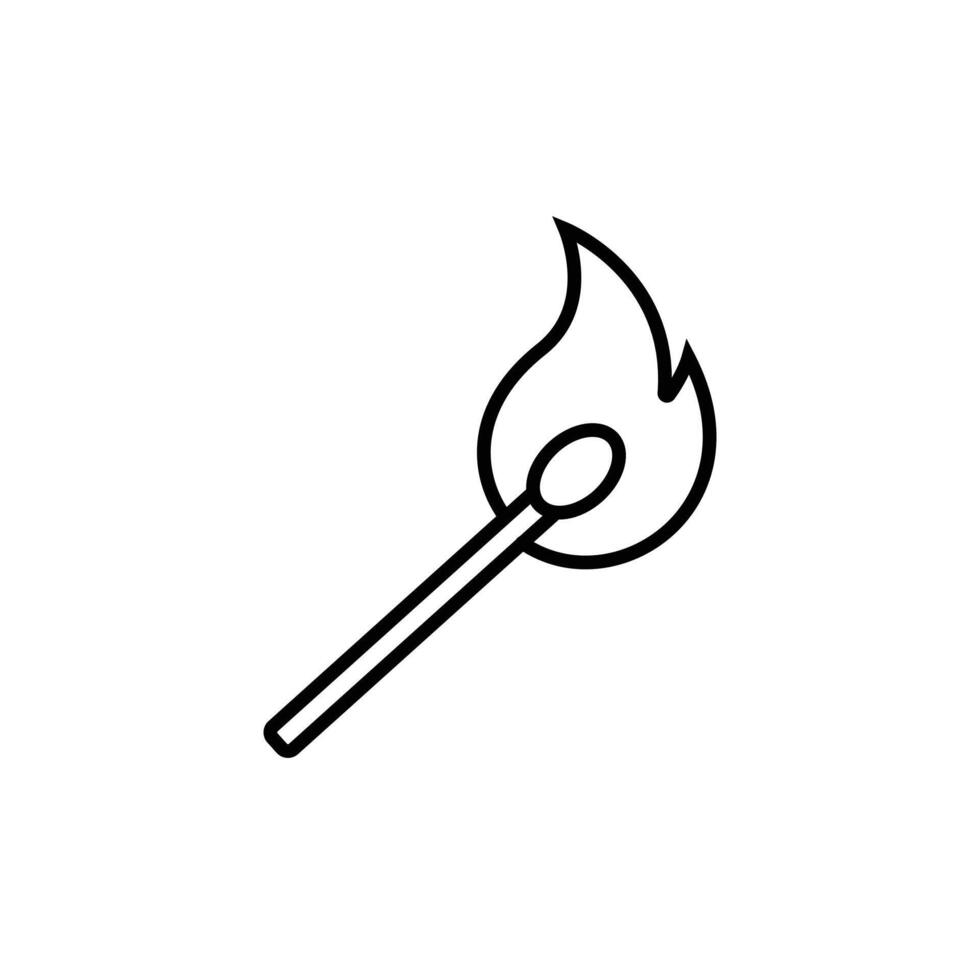 matchstick. a collection of editable icons related to outdoor activity, hiking, camping, etc. simple and minimalist illustration for a logo on ui ux application of recreation and travel services. vector