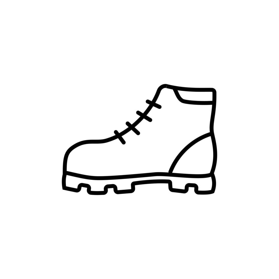 outdoor shoe. a collection of editable icons related to outdoor activity, hiking, camping, etc. simple and minimalist illustration for a logo on ui ux application of recreation and travel services. vector