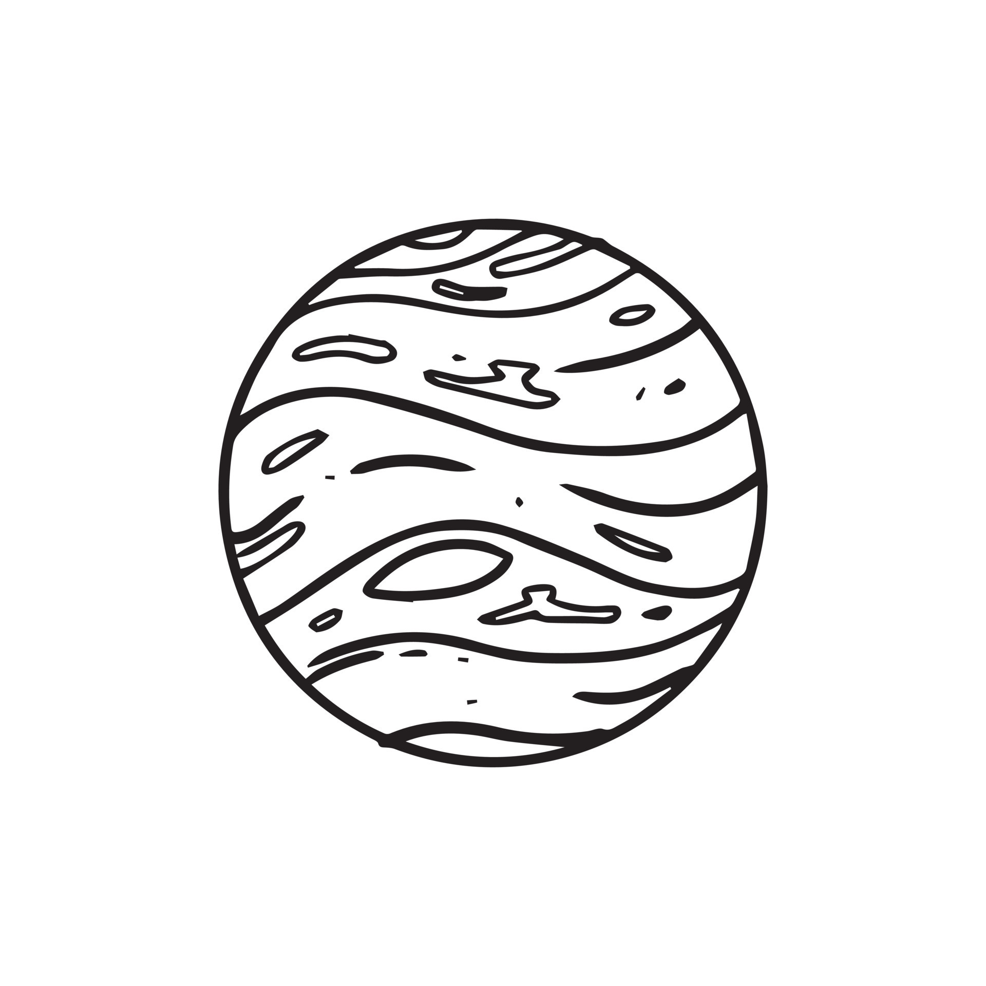 a illustration in uncolored outline. simple hand drawn drawing