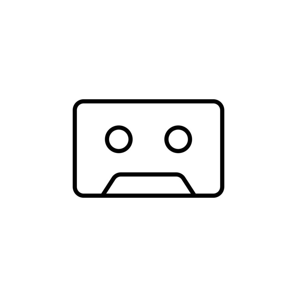 Music tape icon vector