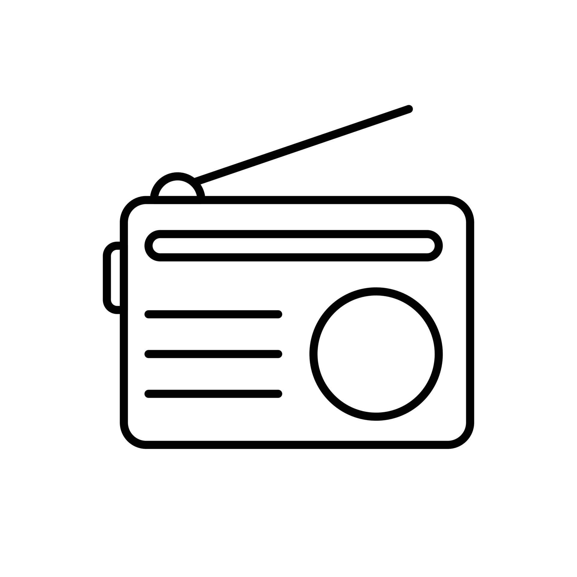Icono De Radio De Digitaces, Estilo Plano Ilustración del Vector