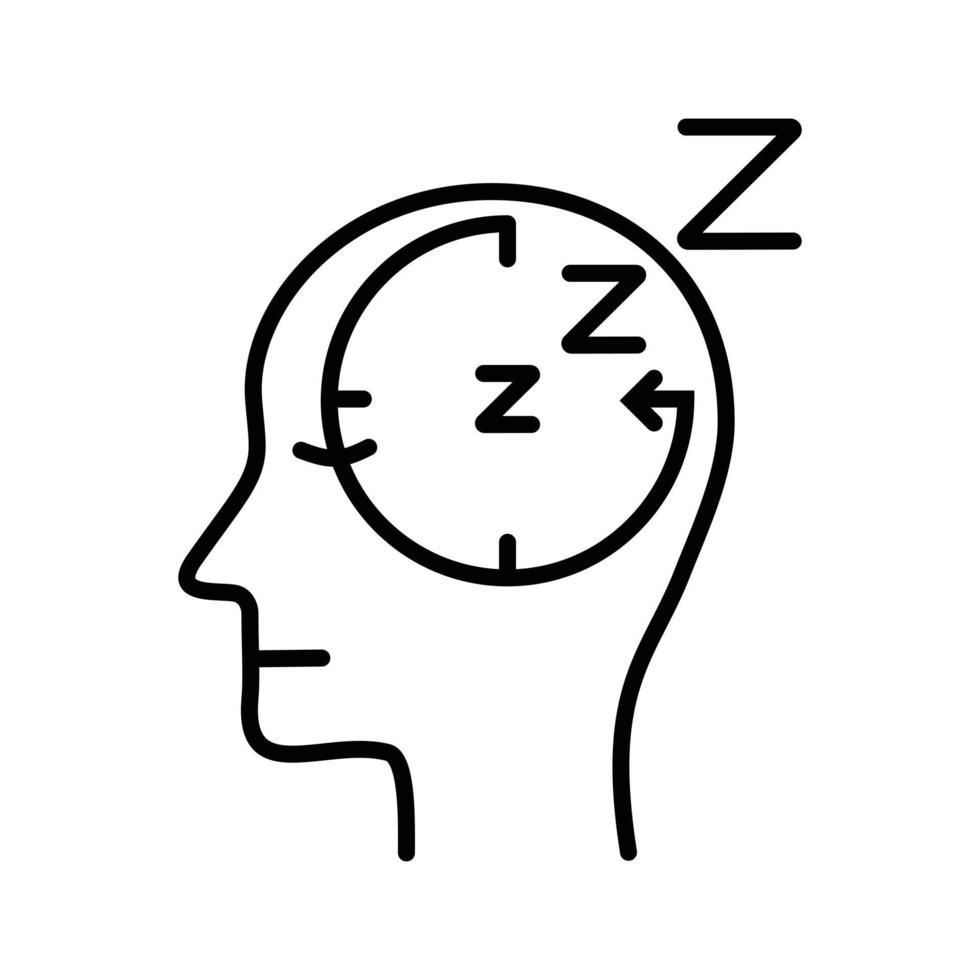 una ilustración de icono de la mente humana. una ilustración simple que representa aspectos de salud mental adecuados para el diseño de interfaz de usuario ux. un icono de persona en calma. vector