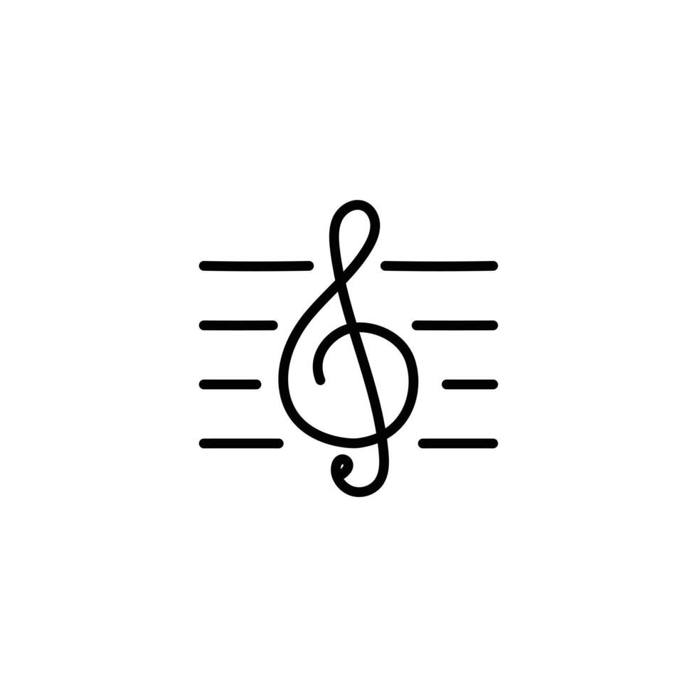 icono de nota musical vector