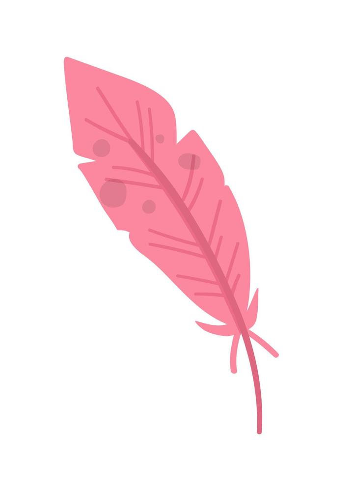 pluma de vector aislado sobre fondo blanco. elemento de diseño romántico divertido