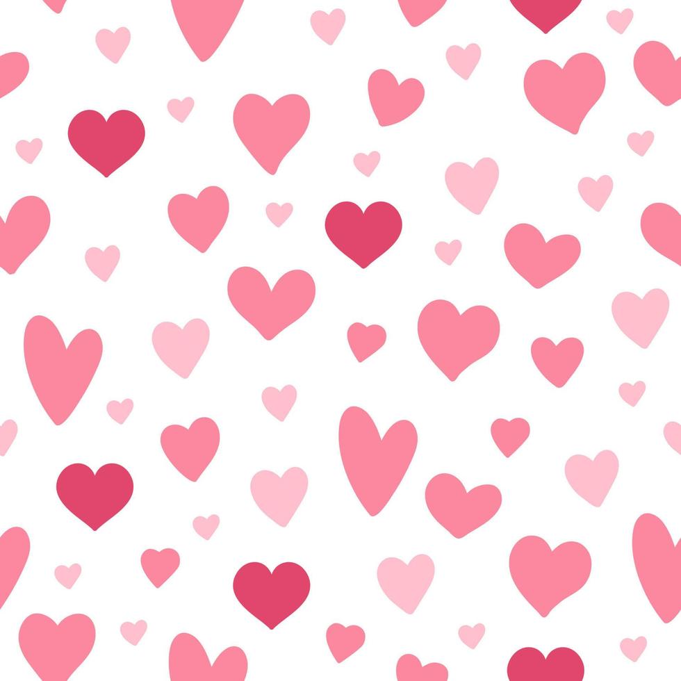 Vector seamless pattern with little hearts. Repeating background with Saint Valentines day symbols. Playful February holiday texture with love concept