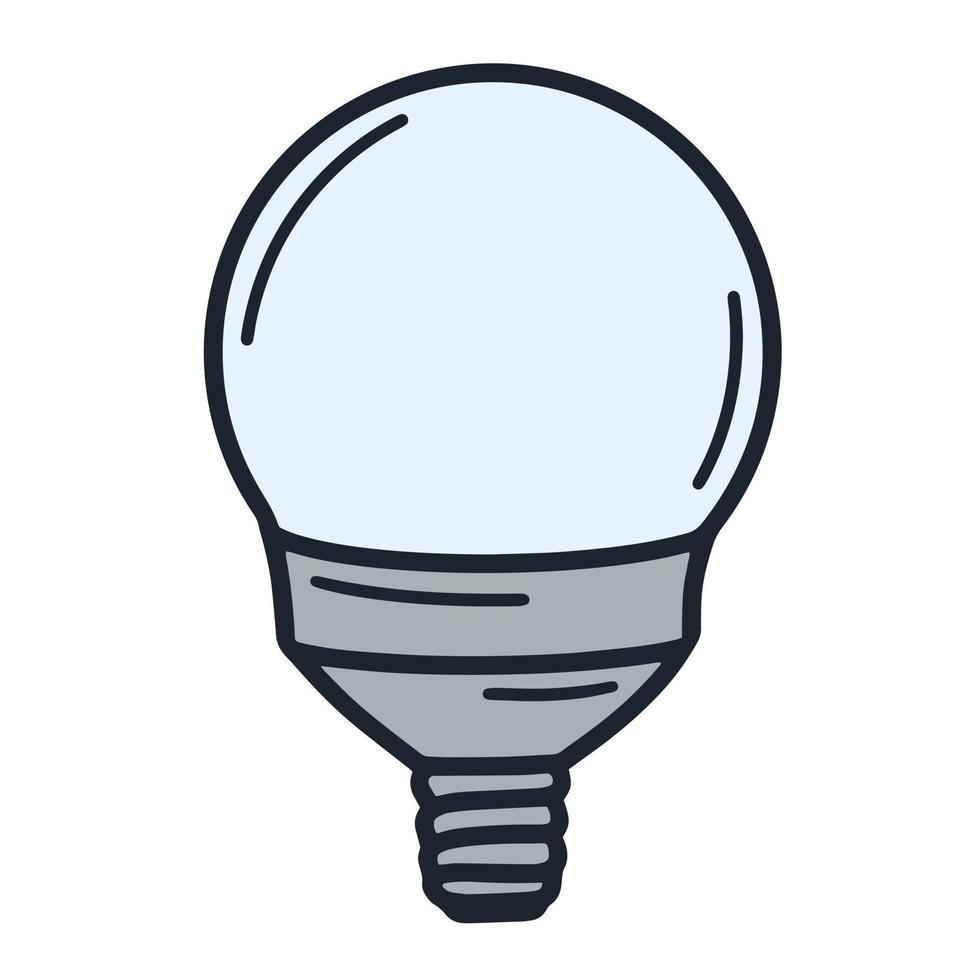 Daytime cold lightbulb isolated vector illustration
