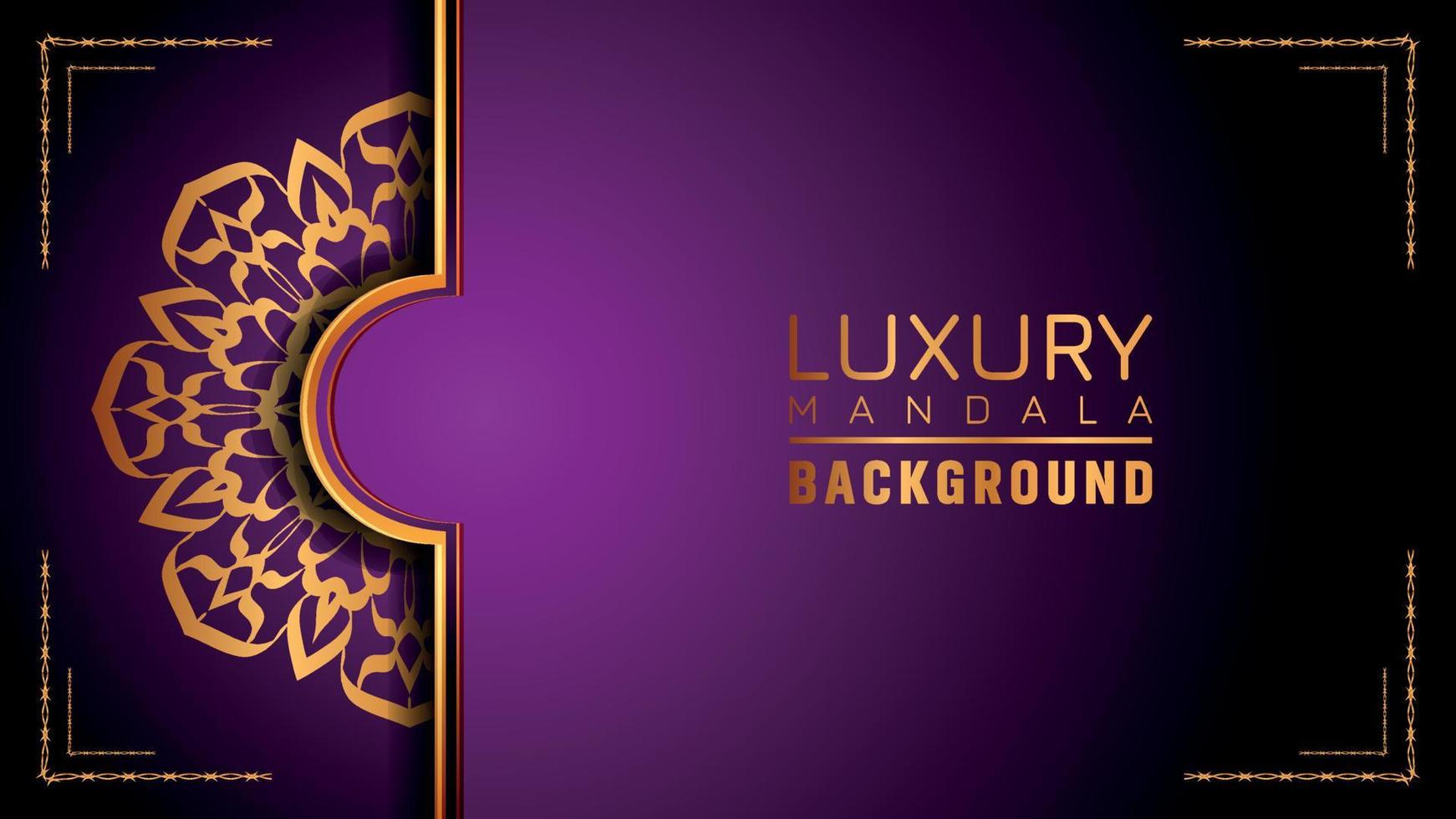 Luxury ornamental mandala logo background, arabesque style. vector