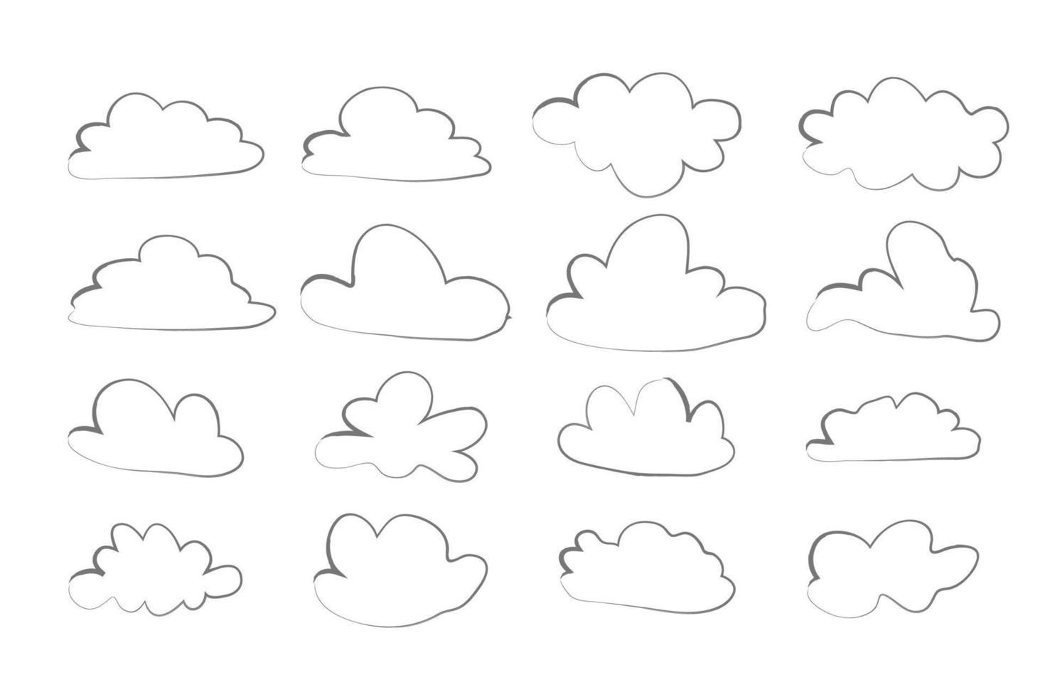 nube en estilo de dibujo de doodle dibujado a mano vector