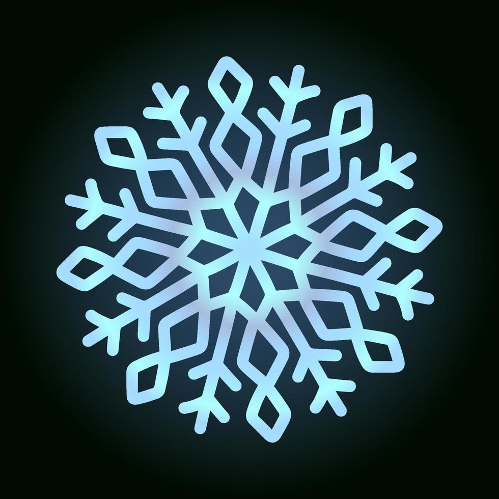 beautiful snowflake for winter design, symbol of new year and christmas holidays vector