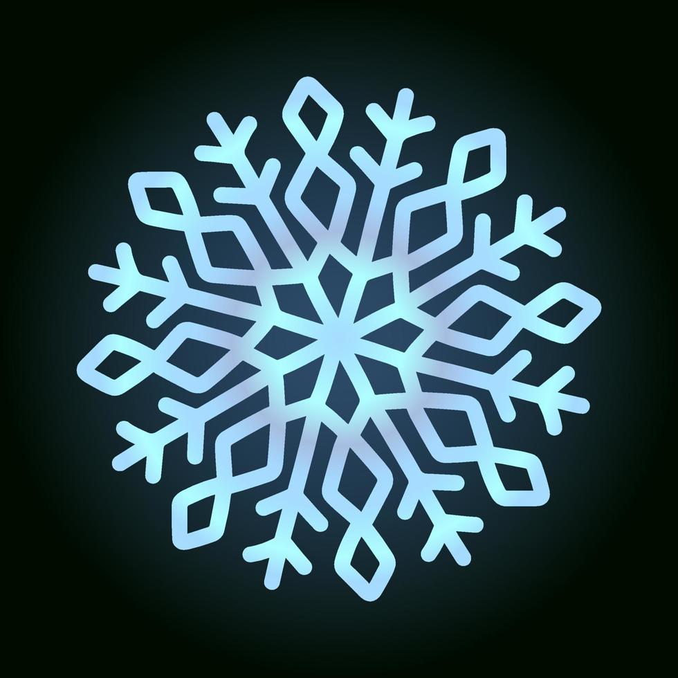 beautiful snowflake for winter design, symbol of new year and christmas holidays vector