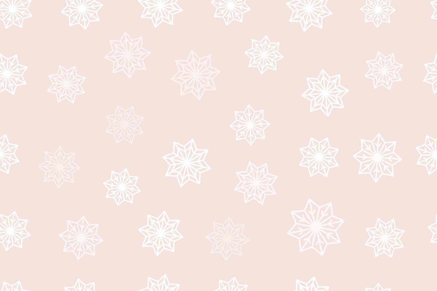 Christmas seamless pattern with snowflakes trendy pastel color vector