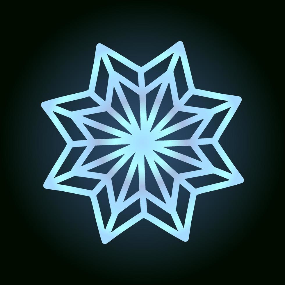 beautiful snowflake for winter design, symbol of new year and christmas holidays vector