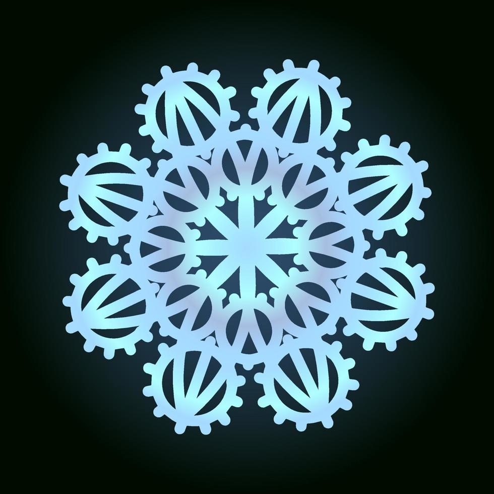 beautiful snowflake for winter design, symbol of new year and christmas holidays vector