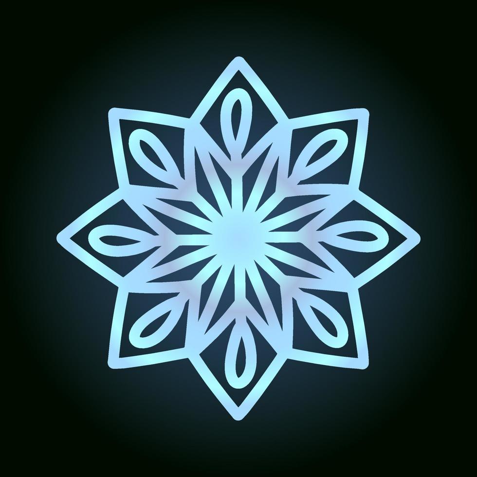 beautiful snowflake for winter design, symbol of new year and christmas holidays vector