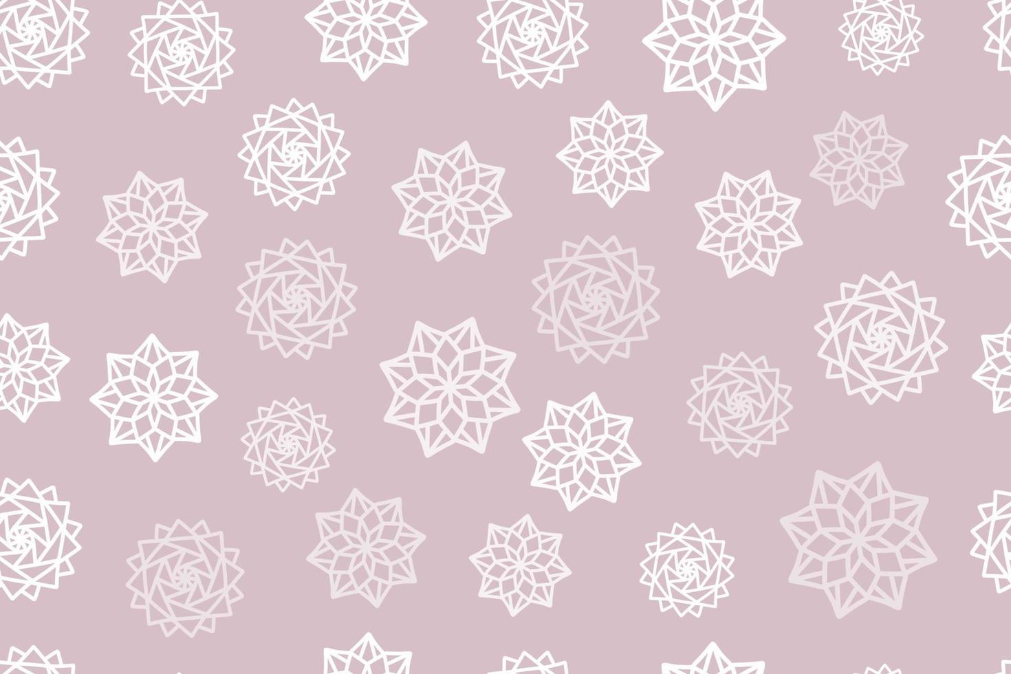 snow flake Christmas seamless pattern delicate dusty color vector