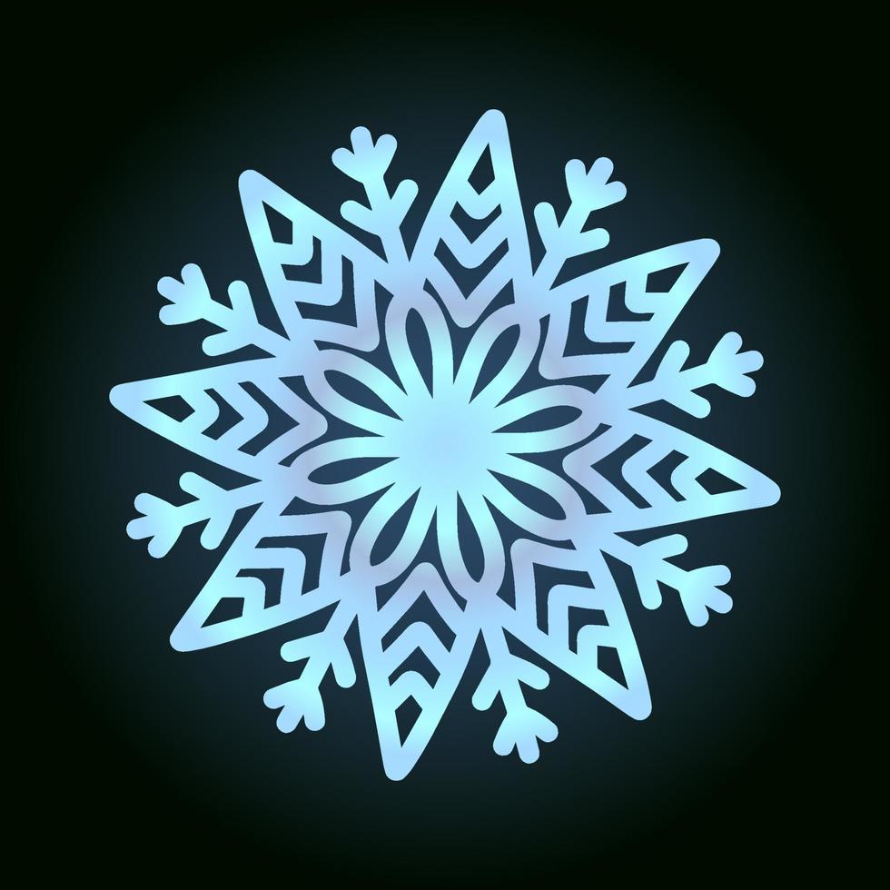 beautiful snowflake for winter design, symbol of new year and christmas holidays vector