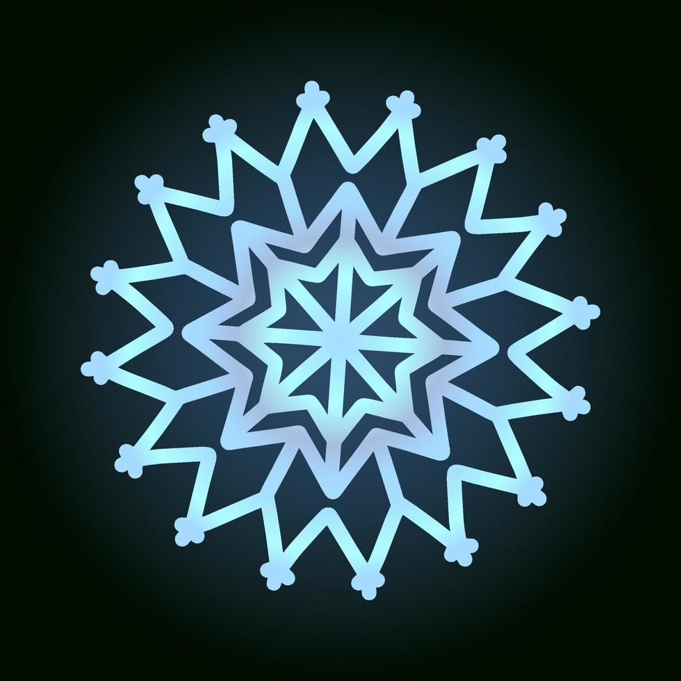 beautiful snowflake for winter design, symbol of new year and christmas holidays vector