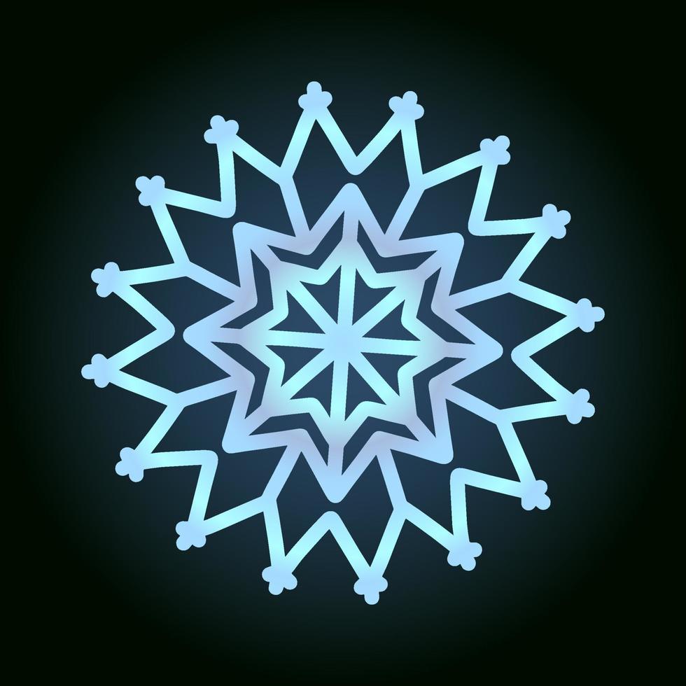 beautiful snowflake for winter design, symbol of new year and christmas holidays vector