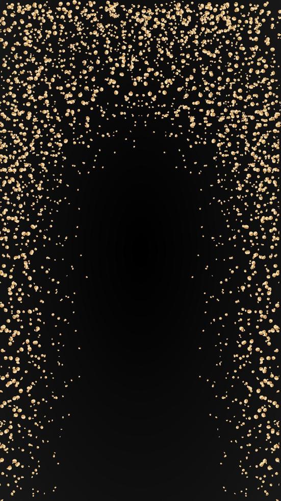 sparkling gold glitter, luxury shimmer frame with copy space vector