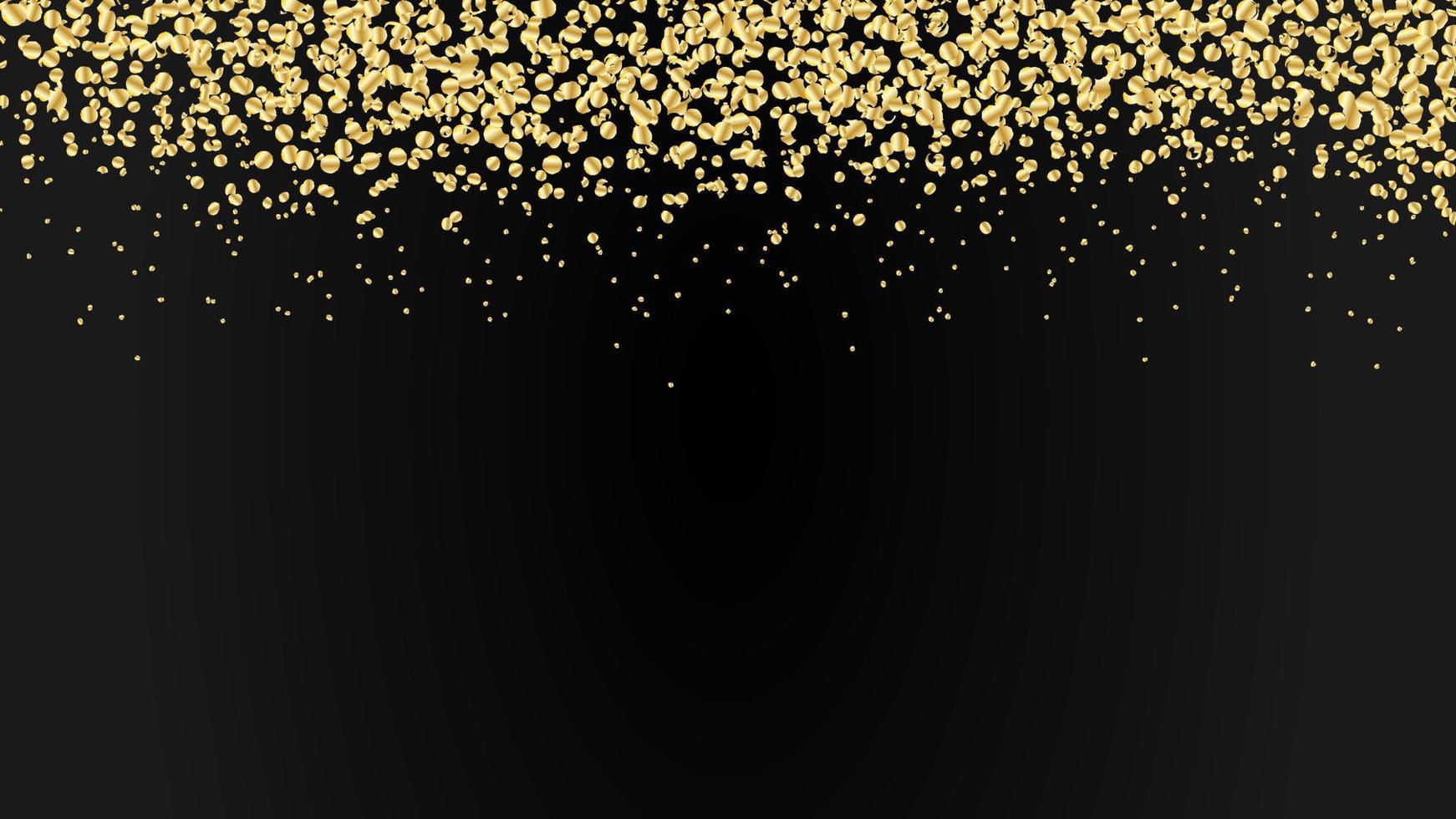 holiday banner with sparkling gold glitter sequins, copy space for your text vector