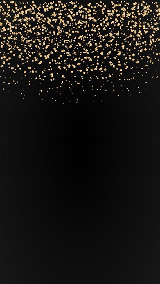sparkling gold glitter, falling shiny sequins with copy space for festive imvitation card and flyer vector